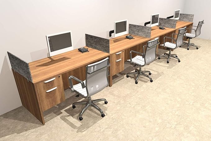 Four Person Modern Accoustic Divider Office Workstation Desk Set, OT-SUL-SPRG29