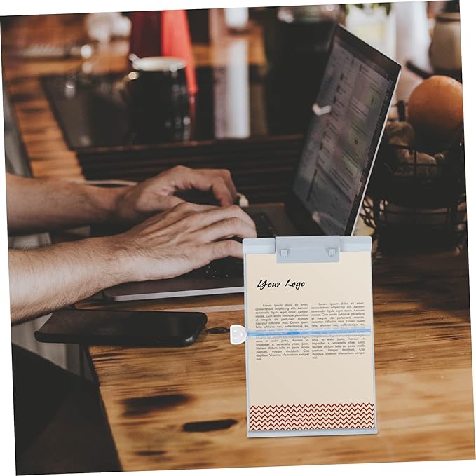 VILLCASE Adjustable Document Holder for Desk with Removable Ruler Pencil Storage Lightweight Plastic Copyholder for Typing Reading at Home Office School