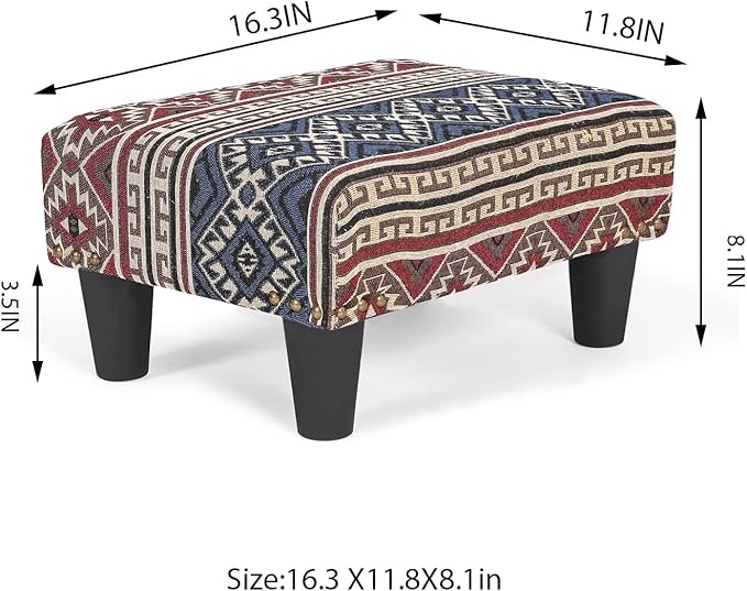 Joveco Foot Rest for Under Desk Fabric with Sponge Stool for Home and Office (Bohemia)