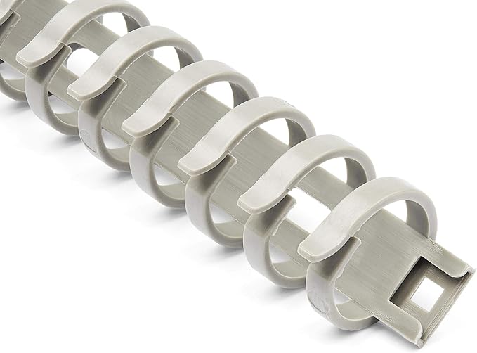 StarTech.com Flexible Cable Management Raceway Spine Vertebrae, 3/4"(20mm) W x 1/2"(14mm) H - 20"(0.5m) Length, Nylon 66 Network Cable/Power Cord Hider Kit, Wall Wire Duct System, UL Listed, TAA