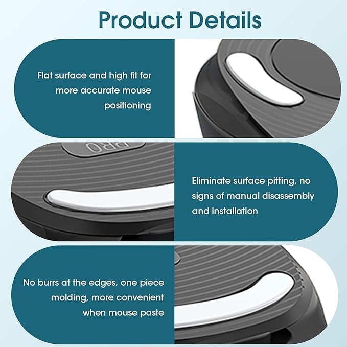 2 Pack Gaming Mouse Skates for Logitech G Pro X Superlight 1 Stickers- Ice 2.5D Curved Edges, Ultra Smooth 0.7mm PTFE, Wireless Gaming Mouse Pads Replacement Sliding Stickers for Gpro x Superlight 1