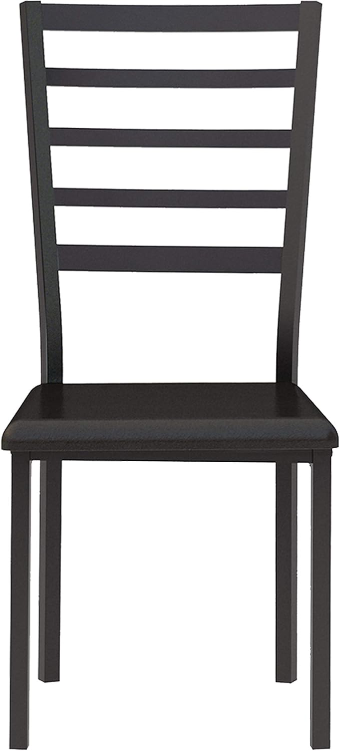 Lexicon Lavaca Metal Writing Desk and Chair Set, Black