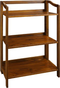 Casual Home Stratford 3-Shelf Folding Bookcase-Warm Brown