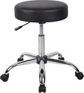 Boss Office Products Antimicrobial Vinyl Medical Spa Stool in Black