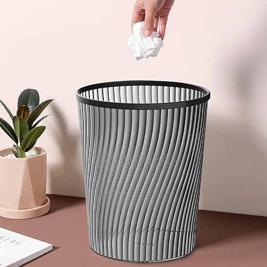 Trashcan for Dorm, 2 Gallon Round Plastic Easy to Clean Durable Waste Basket,Trash Bin Garbage Bin,Slim Cylindrical Room Trash Can for Dorms,Compact Spaces,Kitchen,Bedroom,Office,Bathroom
