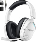 NUBWO Wireless Gaming Headset for PS5/PS4, PC, Laptop, Mac, 20ms Low-Latency, 80Hr, Zero Interference, PS5 Headset with 2.4GHz USB/Type-C, 7.1 Surround Sound, Bluetooth Gaming Headphones with Mic
