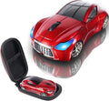 elec Space Wireless Mini Mouse with Case - Cute Sports Car Shape, Lightweight & Portable, 10m Range, Plug and Play (Red)