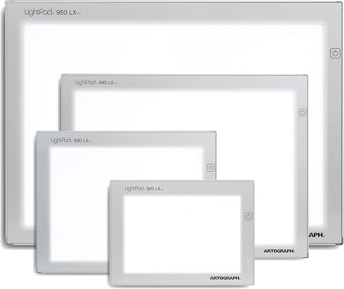Artograph Thin LED Light Box, 9" x 6" Dimmable Drawing & Tracing Pad, LightPad 920 LX