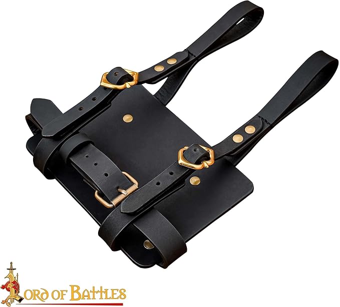 Lord of Battles Adventurer's Book or Diary Holder Handcrafted from Genuine Leather 11 x 8 Inch (Black)
