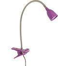 Newhouse Lighting LED Clip on Light/Clamp Lamp/Reading Book Light for Desk, Bed, Office, and Dorm Room, Purple