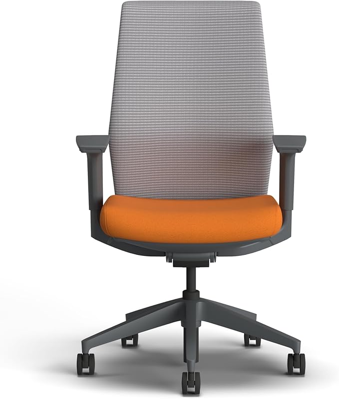 HON Cipher Mesh Office Chair, Standard Cylinder, Height Adjustable Arms, Office Chair with Lumbar Support, Titanium Mesh, Charcoal Frame, Apricot