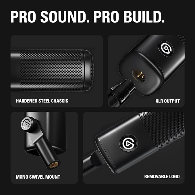 Elgato Wave DX - Dynamic XLR Microphone, Cardioid pattern, Noise Rejection, speech optimised for Podcasting, Streaming, Broadcasting, No Signal Booster Required, works with any Interface, for Mac, PC