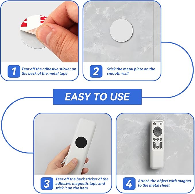 Towjug Flexible Adhesive Magnets and Round Metal Plates - 56 Sticky Magnetic Dots with Iron Stickers for Crafts, Office Supplies, School Projects & Home Storage
