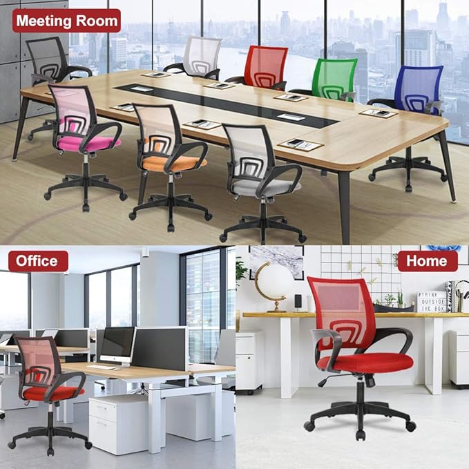 BestOffice Ergonomic Mesh Office Chair with Lumbar Support – Red