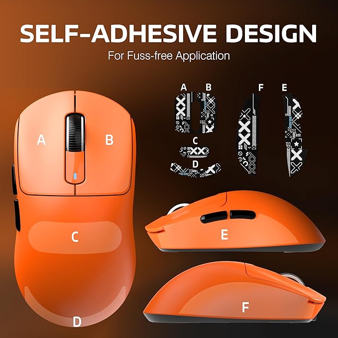 ATTACK SHARK X3 Lightweight Wireless Gaming Mouse with Tri-Mode 2.4G/USB-C Wired/Bluetooth,26K DPI, PAW3395 Optical Sensor,Kailh GM8.0 Switch,5 programmable Buttons for PC/Win/Mac(Orange+Stickers)