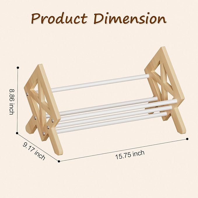 Desktop Bookshelf Organizer, Wood Office Tabletop Book Storage Rack, Tilting Bookcase for Books/CDs/Magazine Display (2 Packs White)