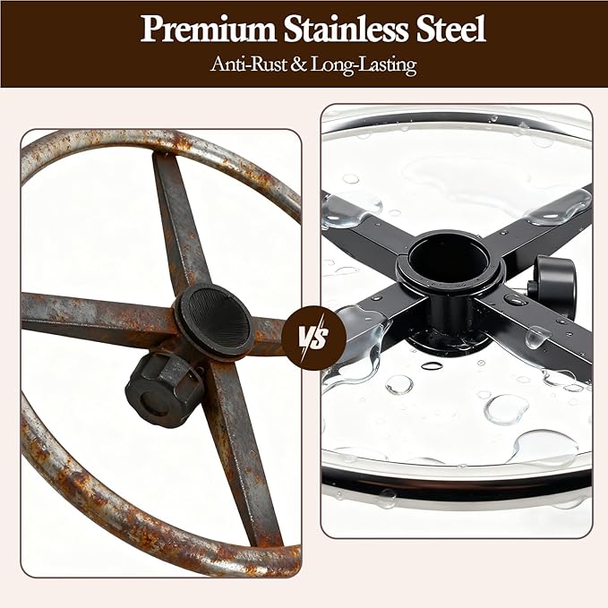 Generic Rotating Footrest Ring for Office Chairs, Spare Parts Made of Stainless Steel, Circle for Office Desk Chair, 40cm