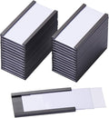 Eeoyu Magnetic Label Holders with Magnets Magnetic Data Card Holders with Clear Plastic Protectors for Metal Shelf, Whiteboard, Set of 50 (1 x 2 Inch)