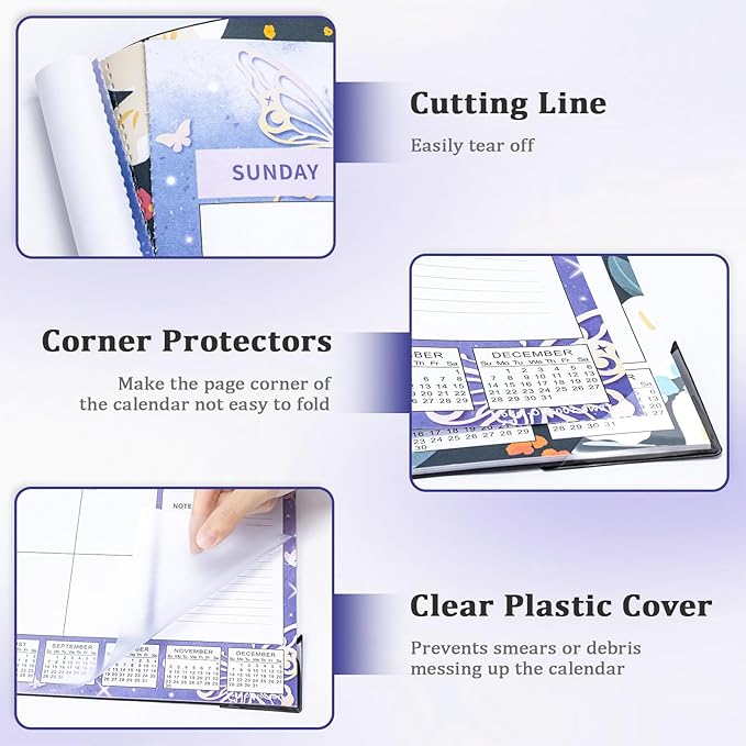 Ospelelf Desk Calendar 2026 Large 22"x17" Monthly Family Planner Pad with Protective Cover 18 Months Use From Now to December 2026 Diversified