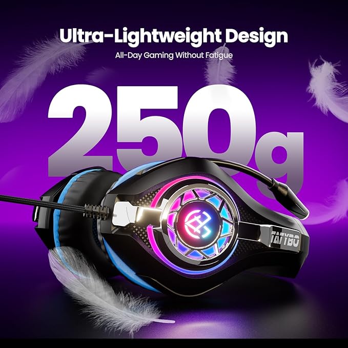 Gaming Headset for PC, Ps5, Switch, Mobile, Gaming Headphones for Nintendo with Noise Canceling Mic, Deep Bass Stereo Sound