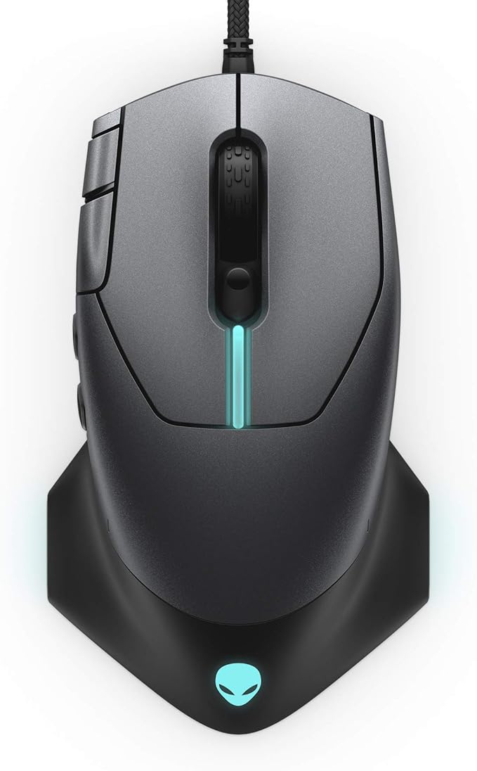 Alienware Gaming Mouse 510M RGB Gaming Mouse AW510M: 16, 000 DPI Optical Sensor - Alienfx RGB - 10 Buttons - Adjustable Scroll Wheel - Large Click Anywhere L/R Buttons
