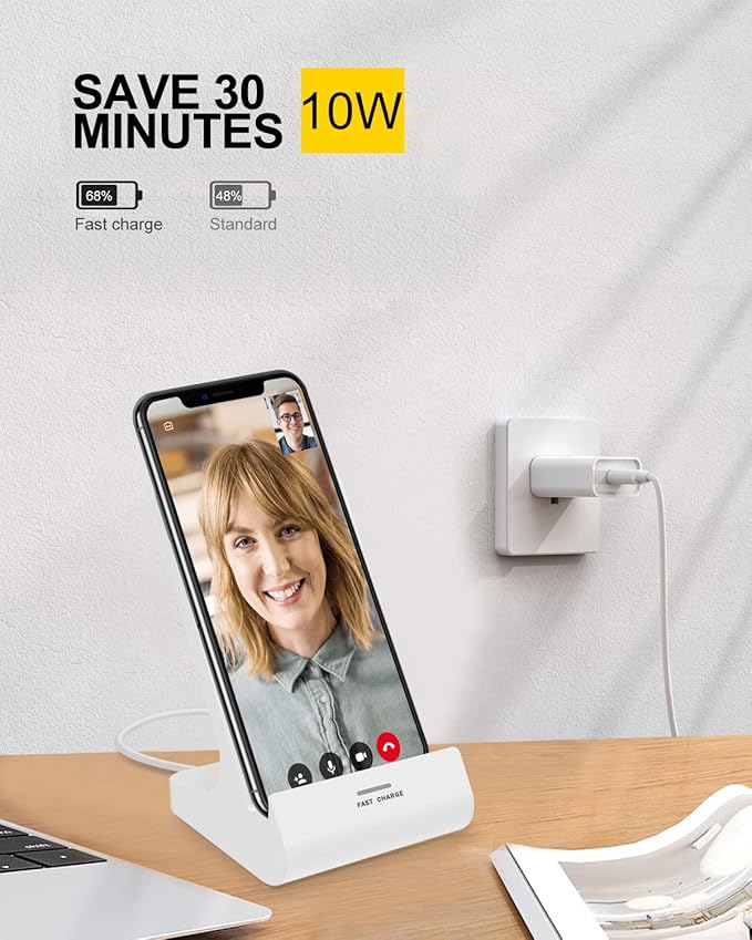 Z1 Wireless Charger Wireless Phone Charger Stand 10W Max Compatible with Apple iPhone 12/12 Pro Max/ 11Pro/11Pro Max/XR/XS Max/XS/X/8/8Plus, Samsung Galaxy