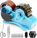 THINKLEARN Heat Tape Dispenser - Sublimation Heat Transfer Tape Dispenser with Scissors and Utility Knife, 1 '' & 3'' Core, Multi-Roll Pre-Cut Tape Dispenser for Crafting, PreCut 1.4'' Pieces, Blue