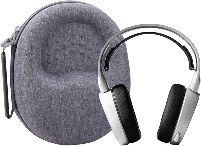 Aenllosi Hard Storage Case for SteelSeries Arctis 1 3 5 7 7X 7+ 7P+ 9 9X PRO PRO+ Prime/Arctis Nova PRO 1 1P 1X 3 7 7X 7P Gaming Headset(Grey)
