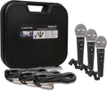 Sound Town 3-piece Professional Handheld Dynamic Microphone Kit with Carry Case, Mic Clips, 26ft XLR to 1/4" Audio Cables (STMICKT3)