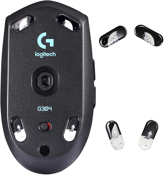 immoenuc Glass Mouse Skates for Logitech G305/304 Mouse Feet Pads Smooth Durable Game Mice Accessories (Earth Pattern)