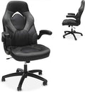 RESPAWN 3085 Ergonomic Gaming Chair for Adults, High Back Office Chair with Headrest and Flip Up Arms, Leather Racing Style Gaming Seat with Lumbar Support, Video Game Computer Desk Seat - Gray