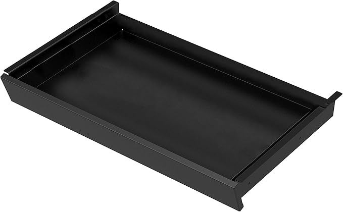 Stand Up Desk Store Add-On Office Sliding Under-Desk Drawer Storage Organizer for Standing Desks | Requires 14" of Front to Back Clearance Beneath Desks and Tables (Black)