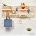 Wood Pegboard Wall Organizer Combination Kit, 2 Office Peg Board Panels with 18 Accessories, Modular Display DlY Storage Crafts Organization Wall Hooks Shelf for Bedroom Study Home