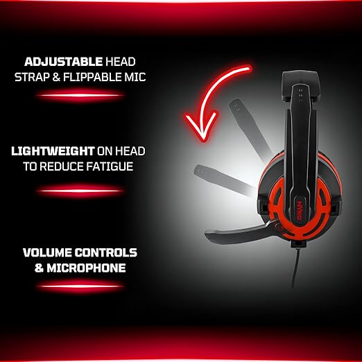 Nyko Ns-2600 Wired Headset for Nintendo Switch - Lightweight Headset for Switch and Switch Lite - Works with PC, PS4, PS5 - Nintendo Switch