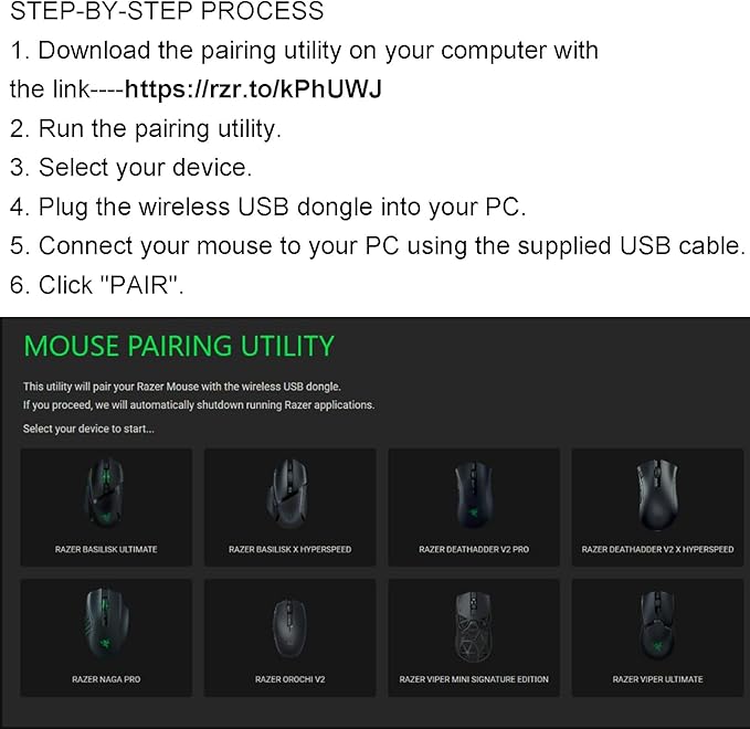 BestParts New USB Dongle Signal Mouse Receiver Adapter Compatible with Razer Basilisk Ultimate HyperSpeed Gaming Mouse