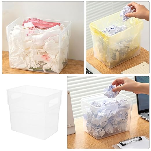 PRETYZOOM 2pcs Desktop Trash Can Slim Trash Can Lid for Bathroom Garbage Container Bin Storage Basket
