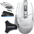 Logitech G502 X Lightspeed Wireless Gaming Mouse, White | Hero Sensor, 25,600 DPI, 13 Programmable Buttons, LIGHTFORCE Switches, Onboard Memory, PC/Mac | with Signature Series Charging Dock