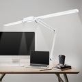 Neatfi LED Desk Lamp | 3,000 Lumens | Dimmable 30W Desk Light | 360 SMD LEDs | CRI 95 | Adjustable Color Temperature | Task Lamp for Home, Office, or Workbench (White, 41-Inch, CCT with Clamp)