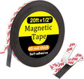 Value Pack 20FT Magnetic Tape with Adhesive Backing,Wide 1/2" Magnet Tape Strips for Creative People