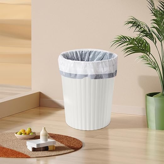 Small Platic 2 Gallon Trash Can - Compact Wastebin for Bathroom, Kitchen, Office, Home Use - Purple
