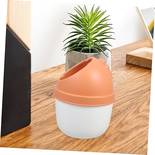 Operitacx Cute Dinosaur Mini Trash Can Lid Slim Desktop Waste Bin for Bedroom Office and Kitchen Compact Waste Basket for Efficient and Versatile Use