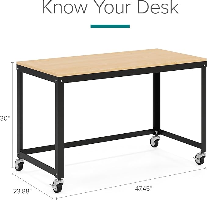 Hirsh Industries Space Solutions Home Office Metal Desk and Storage Set - Black/Maple