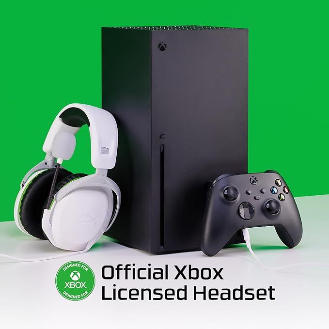 HyperX CloudX Stinger 2 – Gaming Headset for Xbox Licensed, Signature Comfort, Adjustable Headband, Wired, White