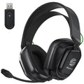 SKAPENDY 2.4GHz Wireless Gaming Headset for Switch, PS4, PS5, PC, Ultra-Low Latency, Lossless Bluetooth Gaming Headphones with Noise-Canceling Mic, 50+ Hr Battery for Atari 2600 Accessories