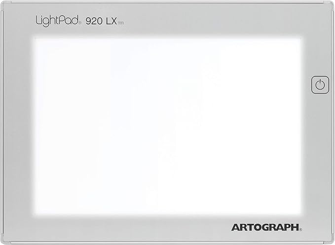 Artograph Thin LED Light Box, 9" x 6" Dimmable Drawing & Tracing Pad, LightPad 920 LX