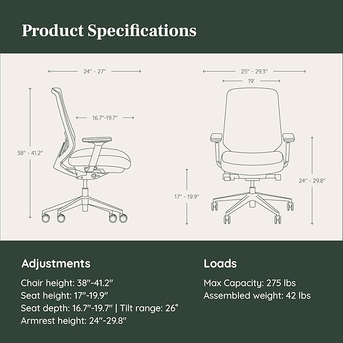Branch Ergonomic Chair Pro - Mesh Office Chair with 14 Points of Adjustment - Height, Depth & Tilt Adjustable - 5D Armrests - Forward Tilt, Smooth Recline, and Lumbar Support - Boulder