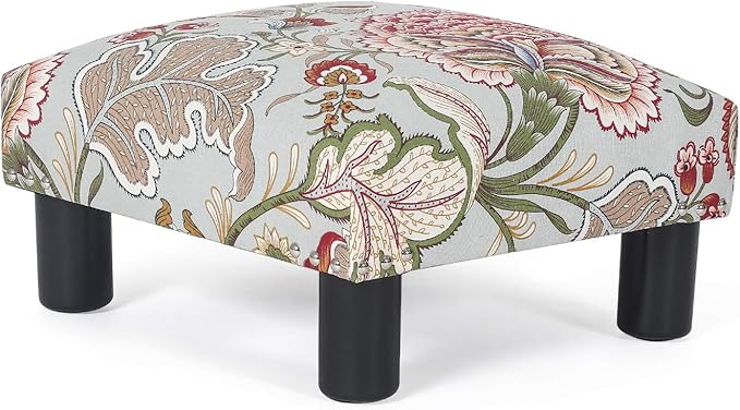 Ottoman Footrest Stool Modern Small Square Seat Chair Footstool (Flower)