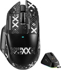 ATTACK SHARK V6 65g Superlight Wireless Gaming Mouse with Magnetic Charging Dock,BT/2.4GHz Wireless/Wired Mouse 1K Polling,PixArt PAW3311 Sensor,25000DPI,Tape,Office Gamer Mice for PC/Win/Mac(Black)