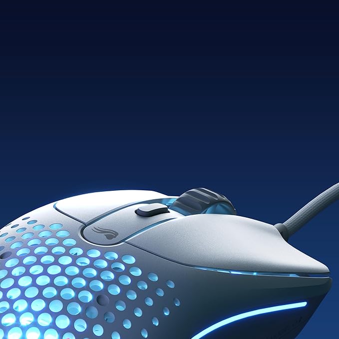 Glorious Gaming Model O 2 Wired Gaming Mouse - 59g Ultralight, FPS, 26,000 DPI, Motion Sync, 80M Click Rated Switches, 6 Programmable Buttons, Ambidextrous, RGB, PTFE Feet - White