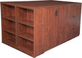 Regency Legacy Stand Up 2 Storage Cabinet/ 2 Lateral File Quad with Bookcase End- Cherry